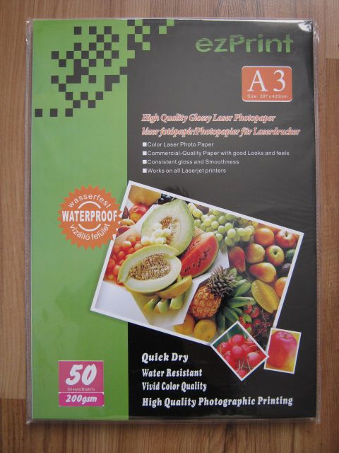 Image of ezPrint **LASER Glossy** Photo Paper A3 200g (50pk) INFO! (IT6853)