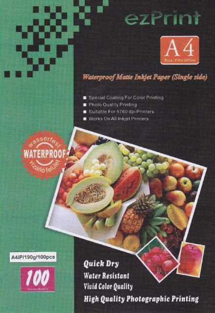 Image of ezPrint MATT Photopaper A4 190g (100pk) (IT6859)
