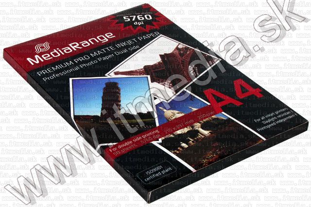 Image of Mediarange Double Side MATT Photopaper A4 200g (50pk) (IT2243)