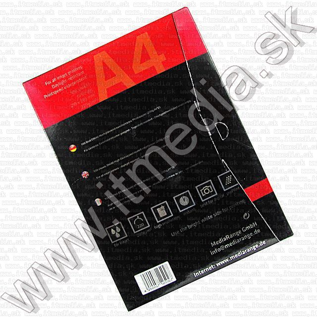 Image of Mediarange Glossy Photopaper A4 220g (100pk) (IT5726)