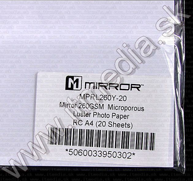 Image of Mirror **Microporous** Luster Photo Paper A4 260g RC (20pk)***OEM*** (IT6814)