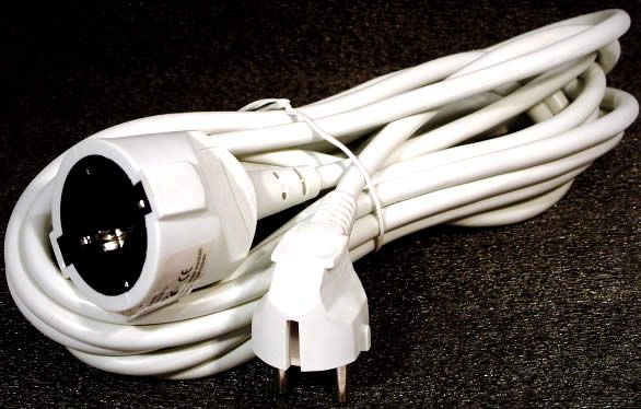 Image of Noname Power Cord Extender 5m white EU HQ (IT0377)