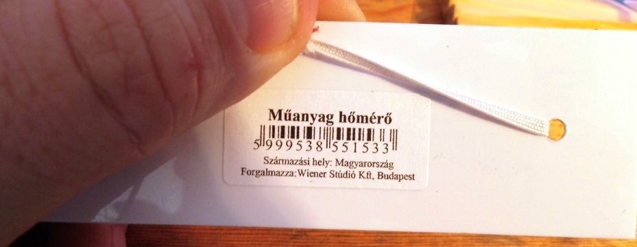 Image of Műanyag hőmérő iskolai taneszköz (IT11394)