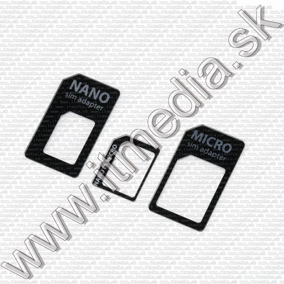 Image of Universal nano-micro-normal sim adapter set 3-in-1 HQ BULK (IT12263)
