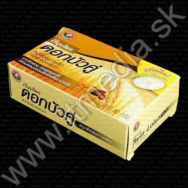 Image of Twin Lotus Herbal Bar Soap with Malt Extract 80g (IT10056)