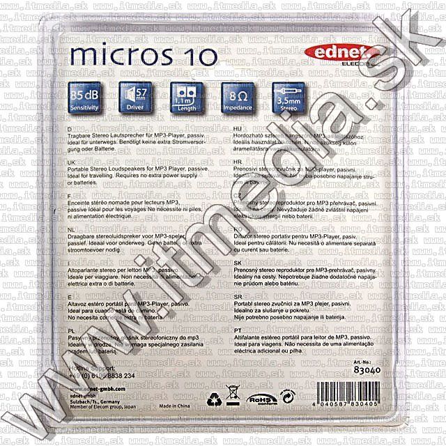 Image of Ednet external Speaker Stereo (IT9487)