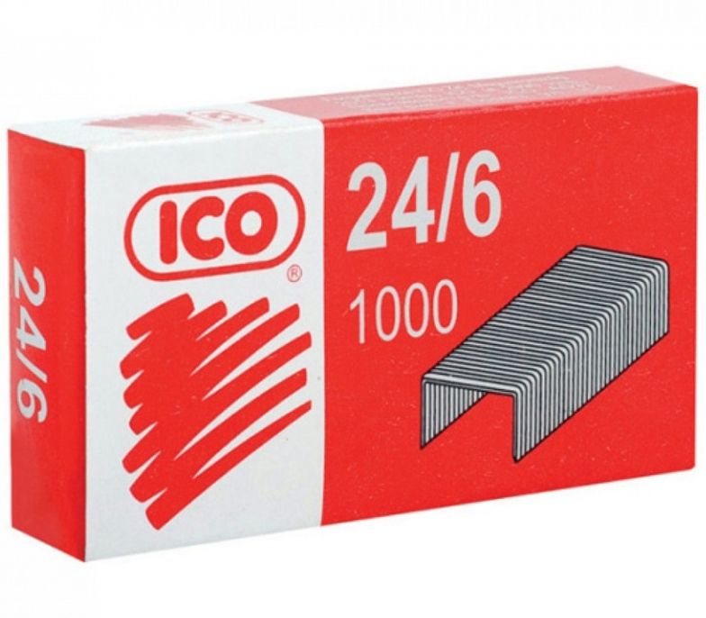 Tűzőgép kapocs 24/6 1000 darab (ICO) (IT14248) Image of Tűzőgép kapocs 24/6 1000 darab (ICO) (IT14248)