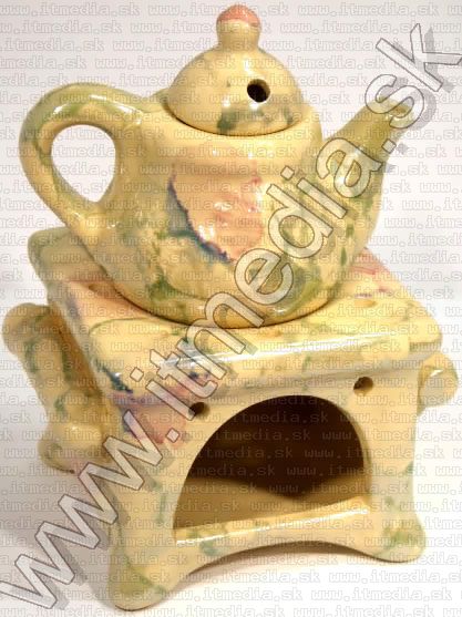 Image of Kerámia Teás Kanna illóolaj párologtató mécses (IT0847)
