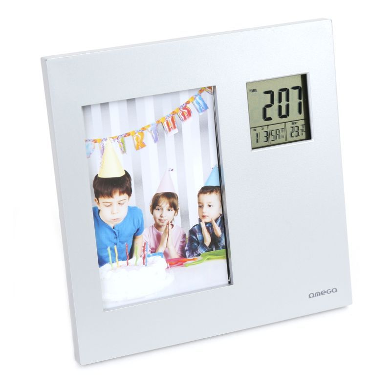 Omega Digital Weather Station Photo Frame (542363) Black (IT14265) Image of Omega Digital Weather Station Photo Frame (542363) Black (IT14265)