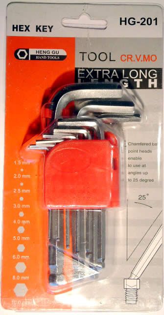 Image of Allen Wrench set 9-part HEX HG-201 (RB-012) (IT3204)