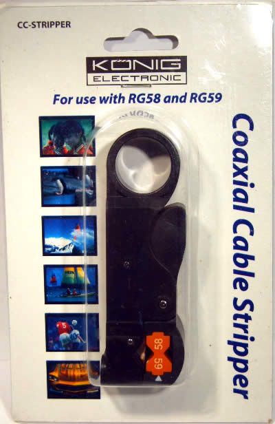 Image of Konig Coaxial Cable Stripper tool *RG-58 RG-59* (IT3414)