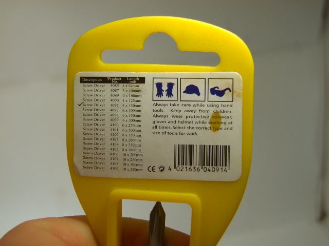 Image of Noname ScrewDriver 4x150mm *4091* (IT3394)