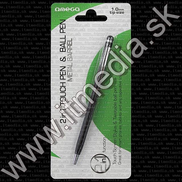 Image of Omega Stylus Pen/Ball Pen 2 in 1 *Black* (IT8767)