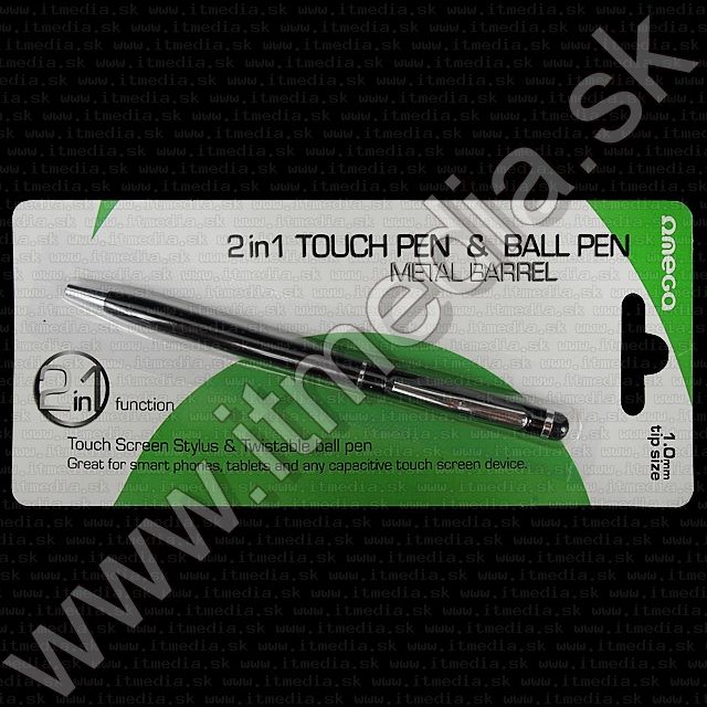 Image of Omega Stylus Pen/Ball Pen 2 in 1 *Black* (IT8767)