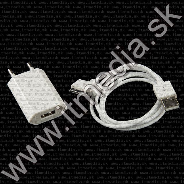 Image of iPhone 230V USB charger + cable *Set* *White* INFO! (IT10008)
