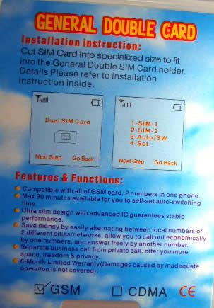 Image of Universal DOUBLE SIM Card INFO! BULK (IT4008)