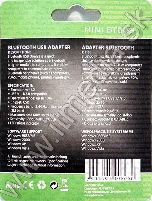 Image of Bluetooth v1.2 USB dongle mini BT008 (IT4423)