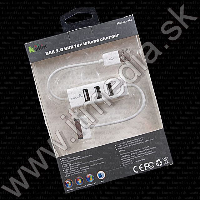 Image of Kallin iPhone Charger USB 2.0 Hub 3 port (IT8995)