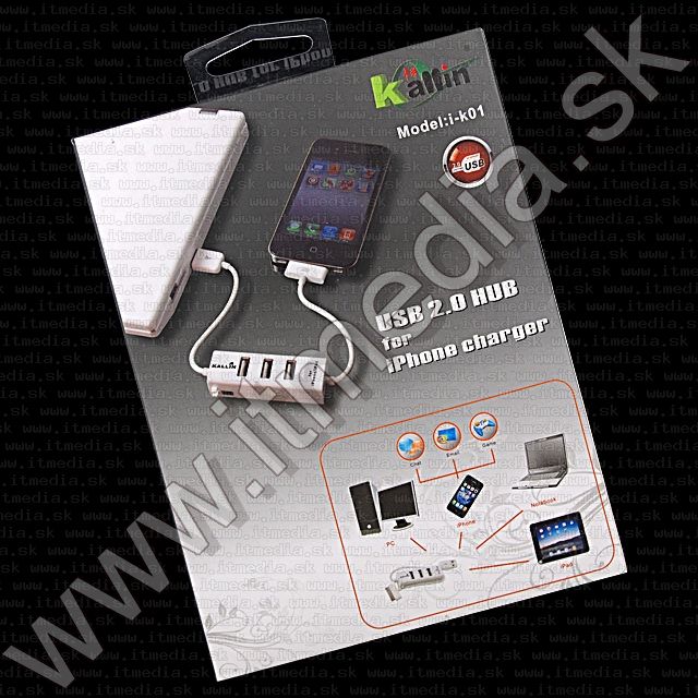 Image of Kallin iPhone Charger USB 2.0 Hub 3 port (IT8995)