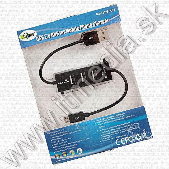 Image of Kallin OTG Charger USB 2.0 Hub 3 port (IT8996)