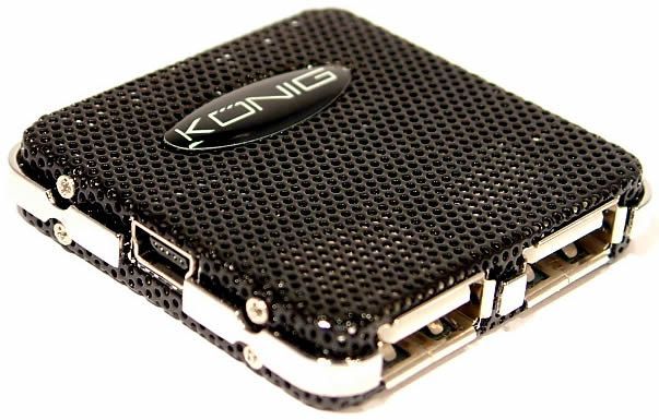 Image of Konig-Omega USB 2.0 HUB , 4 port *metal* (IT3167)