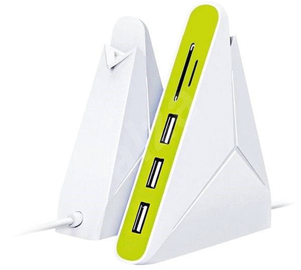 Image of Omega USB 2.0 HUB 3 port + Card reader White [42853] info! (IT14494)