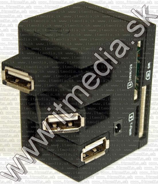 Image of IT Media USB 2.0 HUB tower, 3 port + Card reader (IT3558)