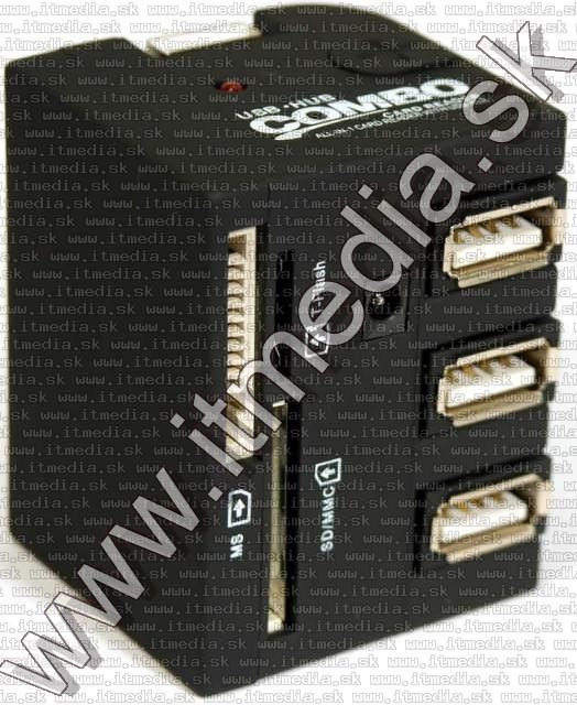 Image of IT Media USB 2.0 HUB tower, 3 port + Card reader (IT3558)