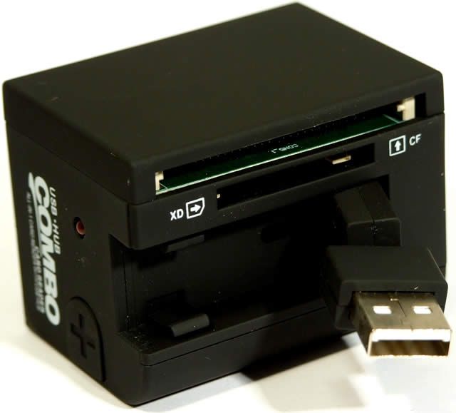 Image of IT Media USB 2.0 HUB tower, 3 port + Card reader (IT3558)