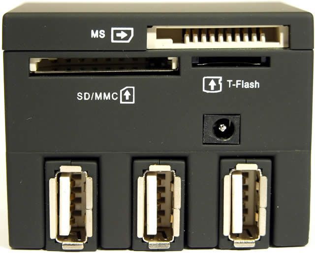 Image of IT Media USB 2.0 HUB tower, 3 port + Card reader (IT3558)
