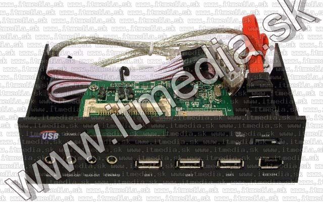 Image of PC Frontpanel CardReader HUB Firewire SATA *Black* (IT3729)