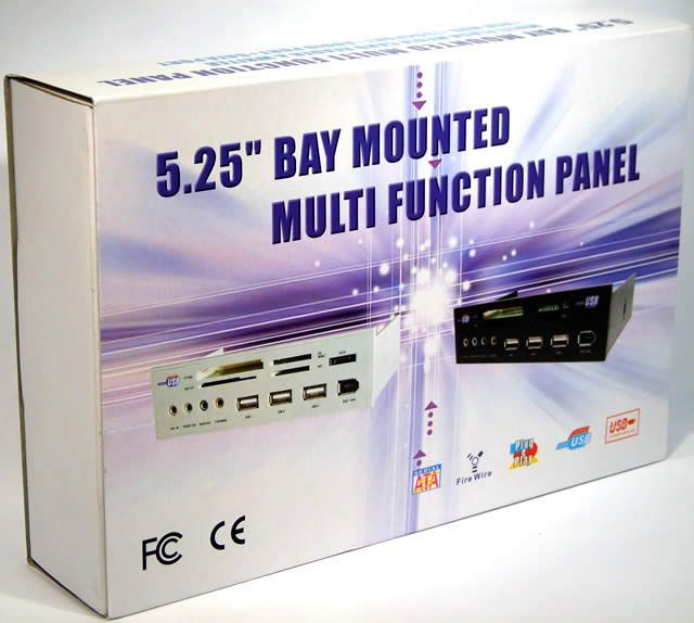 Image of PC Frontpanel CardReader HUB Firewire SATA *White* (IT3730)