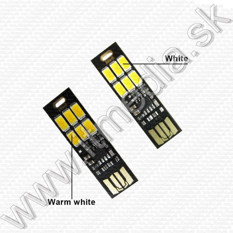 Image of Dimmelhető USB LED-es lámpa 6 fényes leddel (Meleg Fehér) (IT9927)