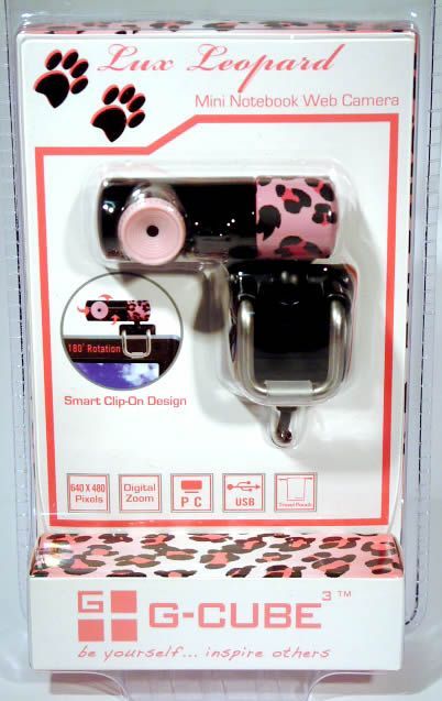 Image of G-Cube Lux Leopard WebCam GWL-835P Pink (IT2960)