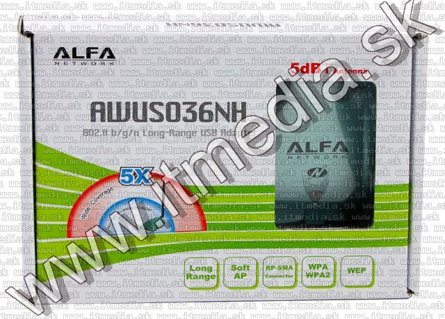 Image of Alfa Network USB Wlan adapter 2000mW 802.11n (IT5738)