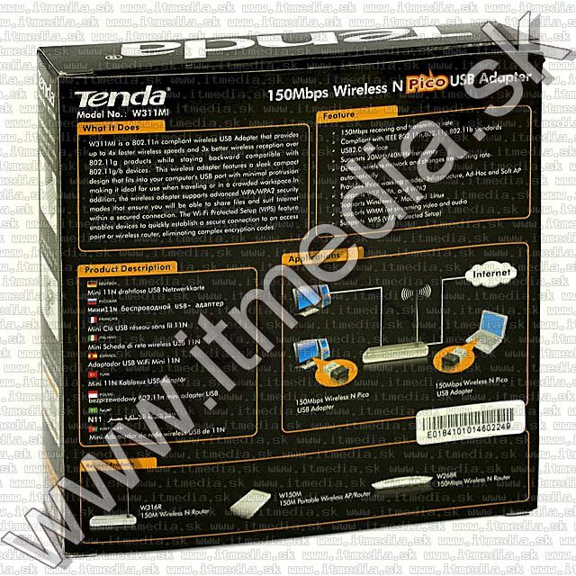 Image of Tenda NANO size USB WLAN dongle150 MBit (802.11n) (IT7585)