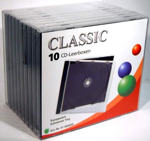 Image of CD Case, Normal, Black *10-pack* (IT3441)