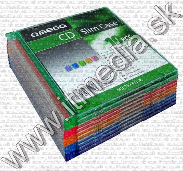 Image of CD Case *OMEGA*, slim, ---COLOR--- 10-pack (IT5931)