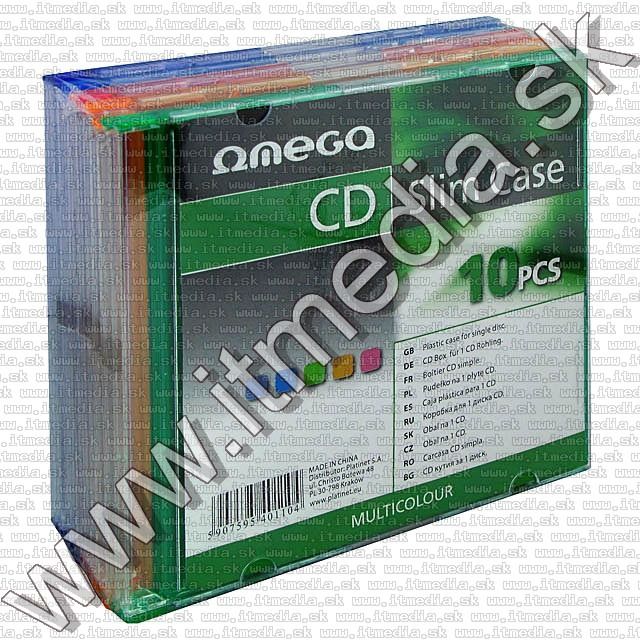 Image of CD Case *OMEGA*, slim, ---COLOR--- 10-pack (IT5931)