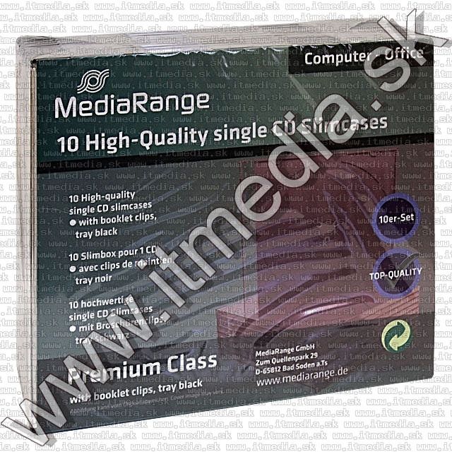 Image of MediaRange Slim CD Case, Black *10-pack* (IT9081)