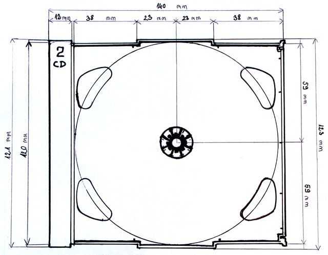 Image of Double CD Case, Unassembled Black *TRAY ONLY* INFO! (IT4864)