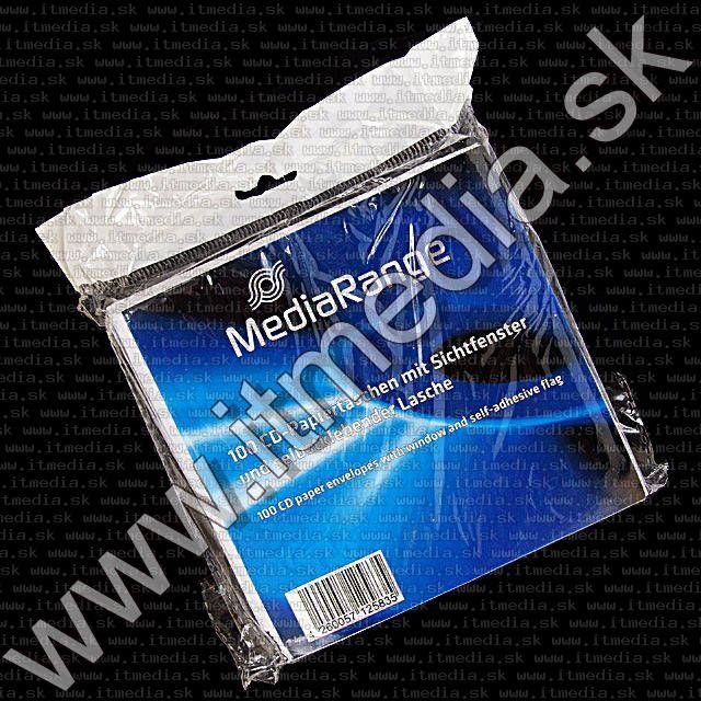 Image of MediaRange Paper CD Sleeves, window Glued 100pk (IT9403)