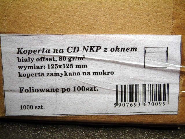 Image of Noname Paper CD Sleeves, window Glued 100pk (IT3270)