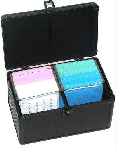 Image of Aluminium 200 pcs CD Box, **BLACK** (IT1953)