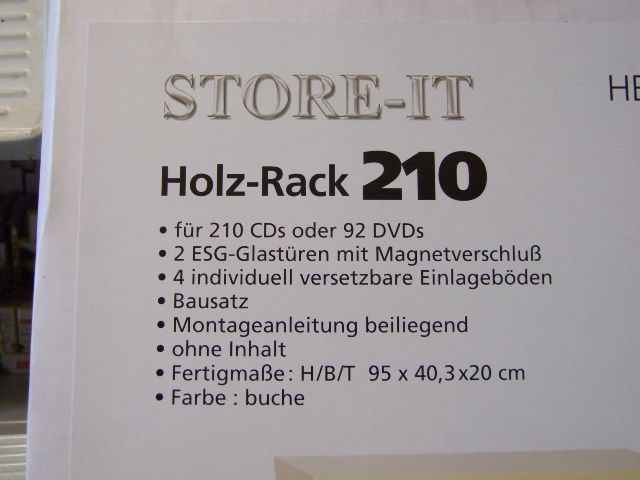 Image of Multimedia Rack 210 CD *With Glass Door* (IT2793)