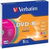 Olcsó Verbatim DVD-R 16x slim Color DLP (43557) (IT6195)