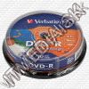 Olcsó Verbatim DVD-R 16x +-NO-ID Water Resist Glossy Print-+ 10cake (43763) (UAE) (IT8442)
