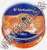 Olcsó Verbatim DVD-R 16x 25cake *Taiwan* (43522) (IT8925)