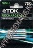 Olcsó TDK akku RX03 2x 750 mAh AAA (IT4403)