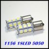 Olcsó LED autós izzó BA15S (1156) 18x5050 SMD (Hideg Fehér) (IT10518)